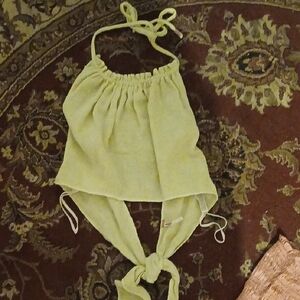 Free Peoplr Lime Green Halter Top